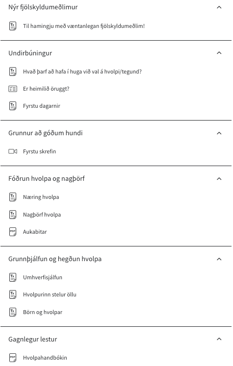 Netnámskeið: Fyrstu skrefin - Að fá hvolp á heimilið