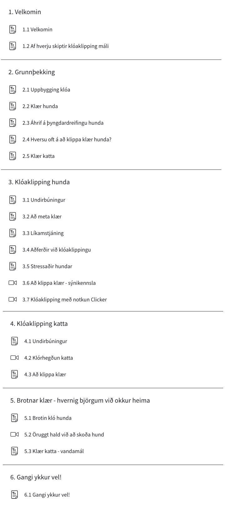 Netnámskeið: Klóaklipping hunda og katta - Lærðu að klippa klær