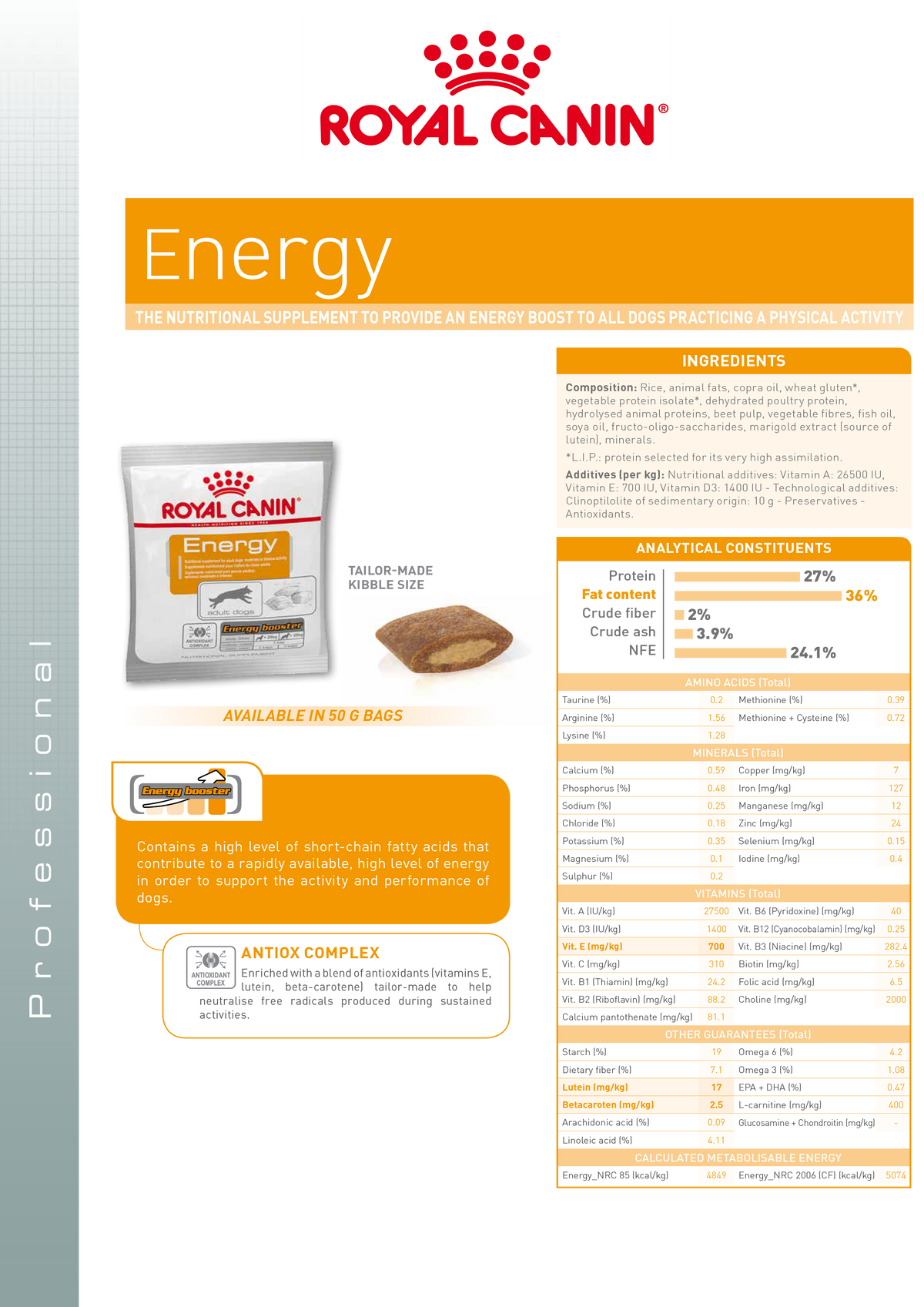 Nutritional Sup Energy orkubitar 50g